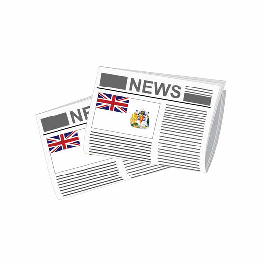 British Antarctic Territory Newspapers Vector Illustration