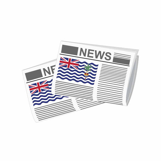 British Indian Ocean Territory Newspapers Vector Illustration