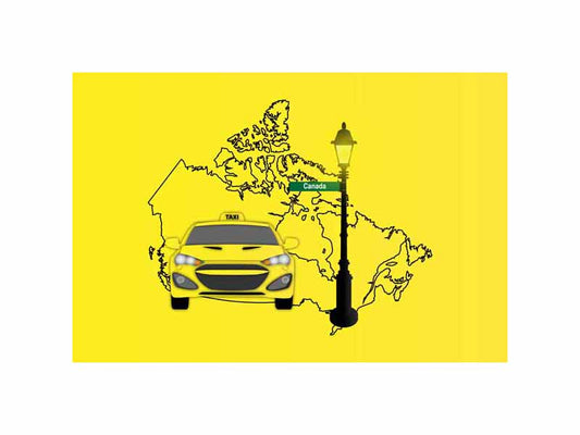 Canada World Yellow Taxi Vector Illustrations | Iconic Taxi & Urban Transportation Collection