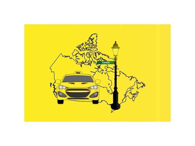 Canada World Yellow Taxi Vector Illustrations | Iconic Taxi & Urban Transportation Collection