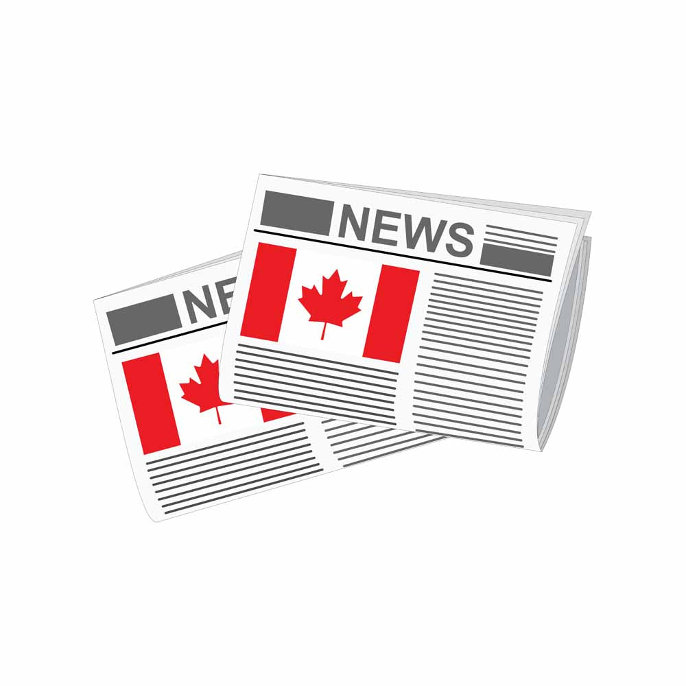 Canada World Newspapers Vector Illustrations | Global Newspaper & Press Collection