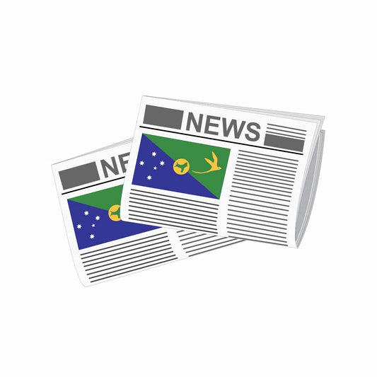 Christmas Island Newspapers Vector Illustration