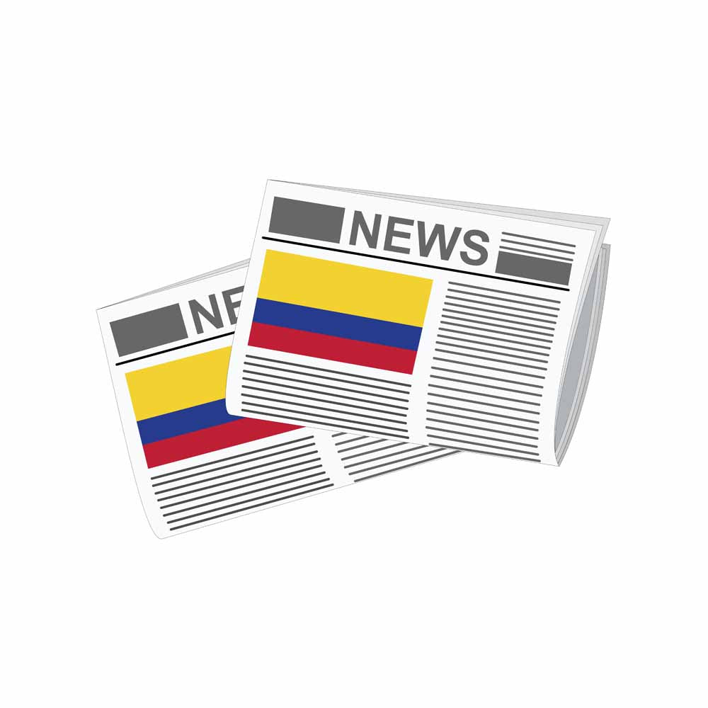 Colombia Newspapers Vector Illustration
