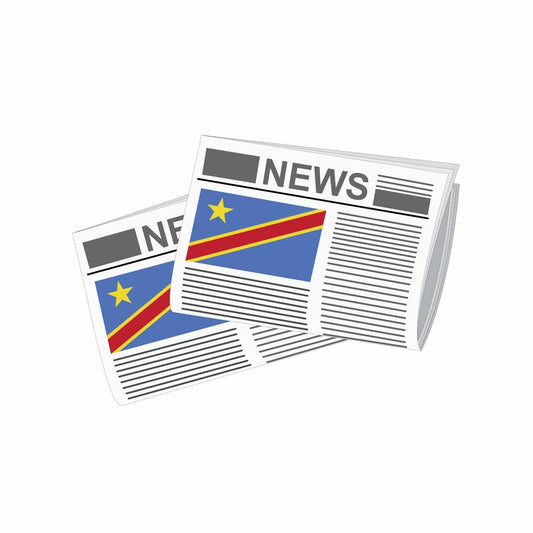Congo Democratic Republic of the Newspapers Vector Illustration
