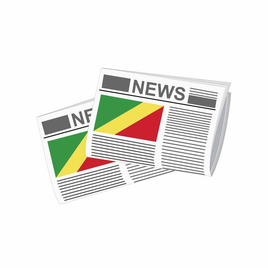 Congo Republic of the Newspapers Vector Illustration
