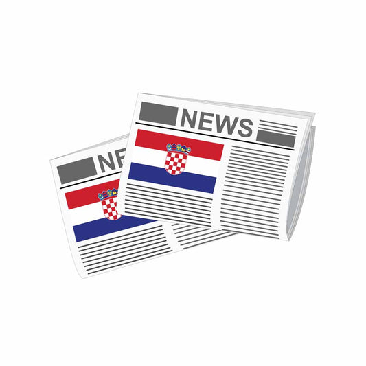 Croatia Newspapers Vector Illustration