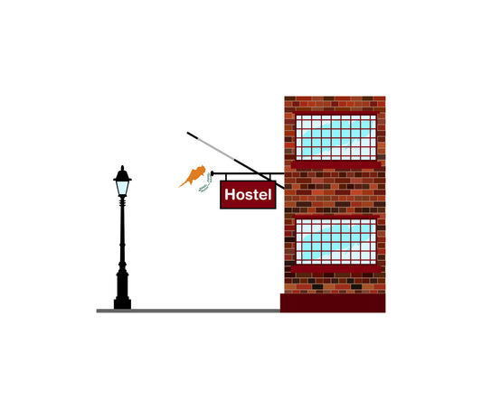 Cyprus Hostels Hotel Vector Illustration