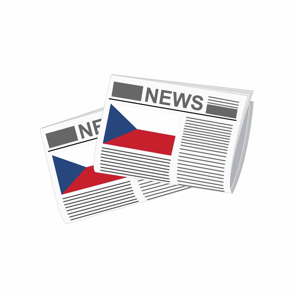 Czech Republic World Newspapers Vector Illustrations | Global Newspaper & Press Collection
