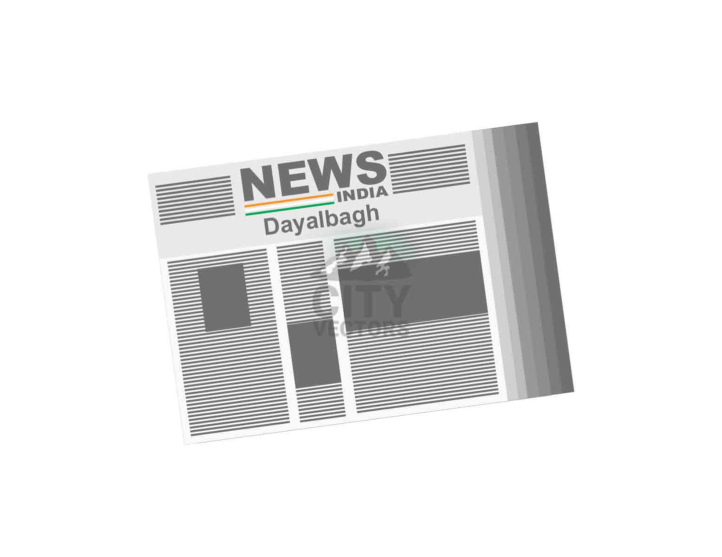 Dayalbagh India Newspapers Vector Illustration | SVG, AI, EPS & PNG | City Vectors