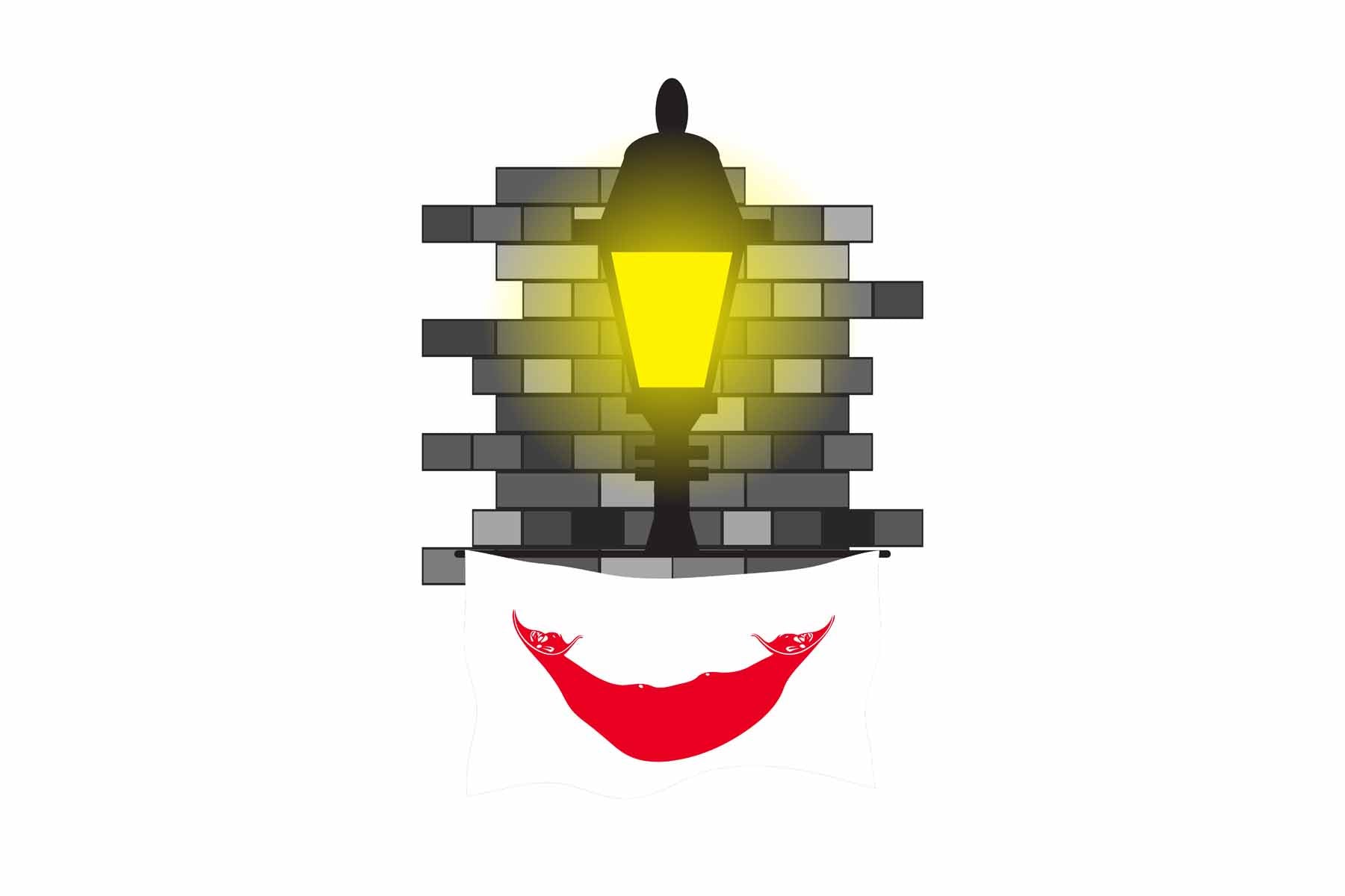 Easter Island Rapa Nui World Street Lamp Bricks Dark Night Vector Illustrations | Moonlit Urban Landscape Collection