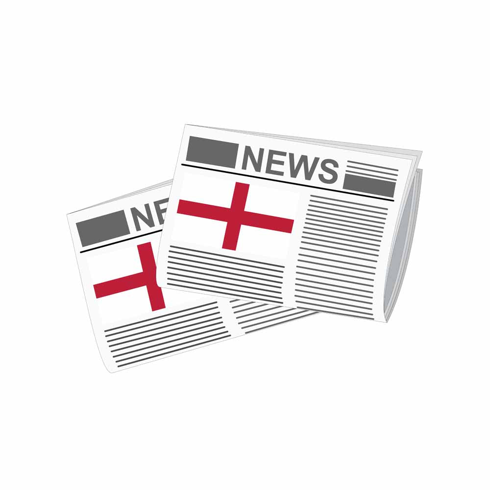 England Newspapers Vector Illustration