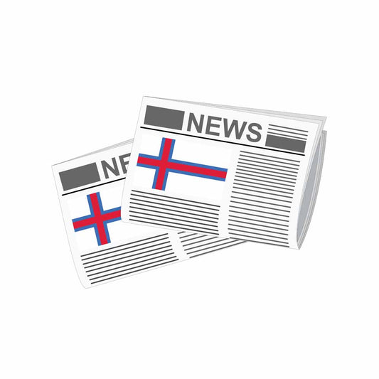 Faroe Islands Newspapers Vector Illustration