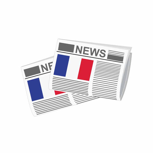 France Newspapers Vector Illustration