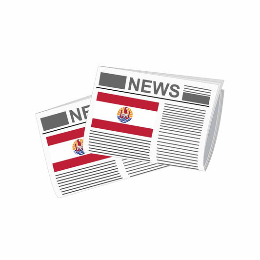 French Polynesia Newspapers Vector Illustration