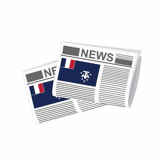 French Southern and Antarctic Lands Newspapers Vector Illustration