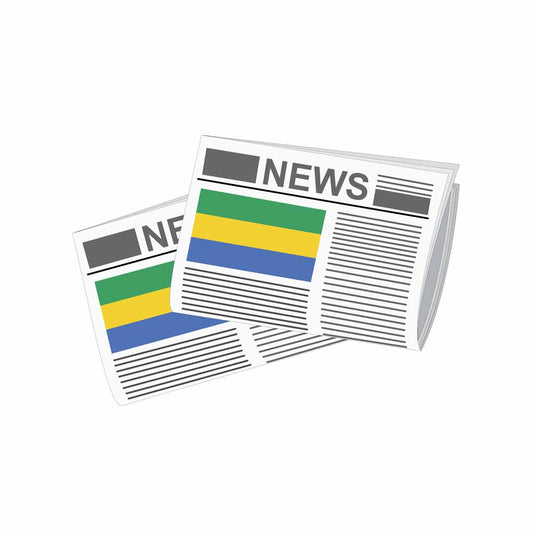 Gabon Newspapers Vector Illustration