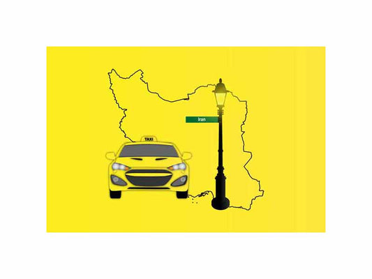 Iran World Yellow Taxi Vector Illustrations | Iconic Taxi & Urban Transportation Collection