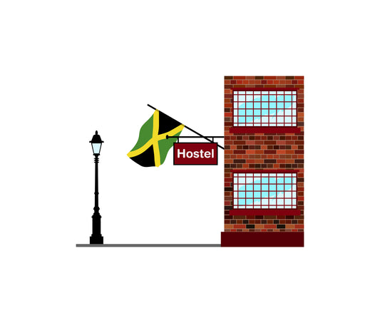 Jamaica World Hostels Vector Illustrations | Hostel Buildings & Accommodation Collection