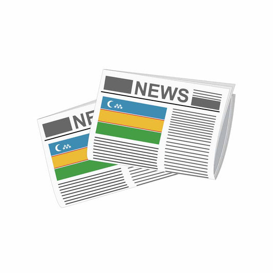 Karakalpakstan Newspapers Vector Illustration