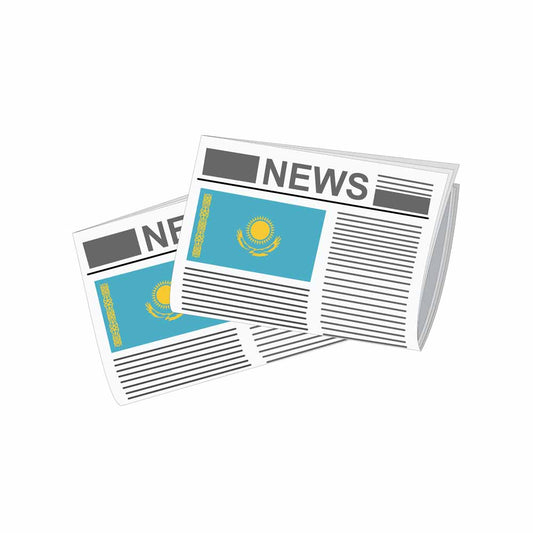 Kazakhstan Newspapers Vector Illustration