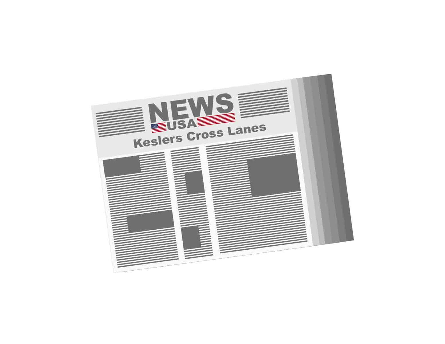Keslers Cross Lanes Newspaper Vector Illustration