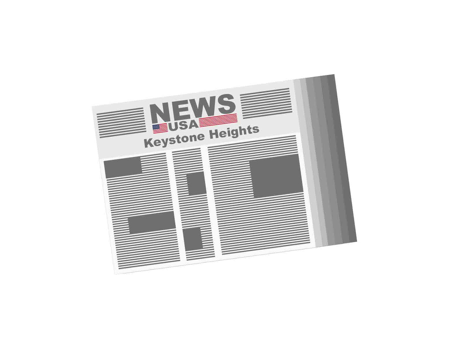 Keystone Heights Newspaper Vector Illustration
