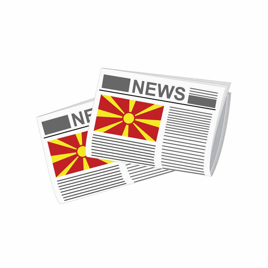 Macedonia Newspapers Vector Illustration