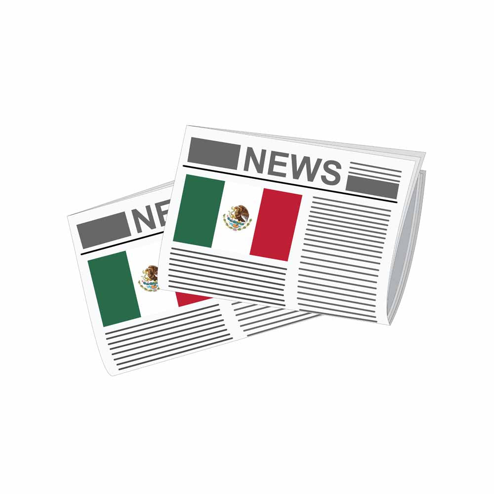 Mexico World Newspapers Vector Illustrations | Global Newspaper & Press Collection