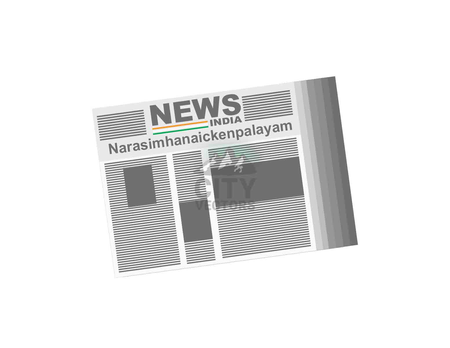 Narasimhanaickenpalayam India Newspapers Vector Illustration | SVG, AI, EPS & PNG | City Vectors