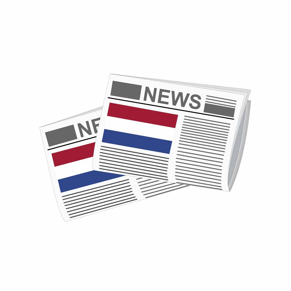 Netherlands World Newspapers Vector Illustrations | Global Newspaper & Press Collection
