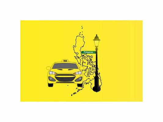 Philippines Taxi Yellow Vector Illustration