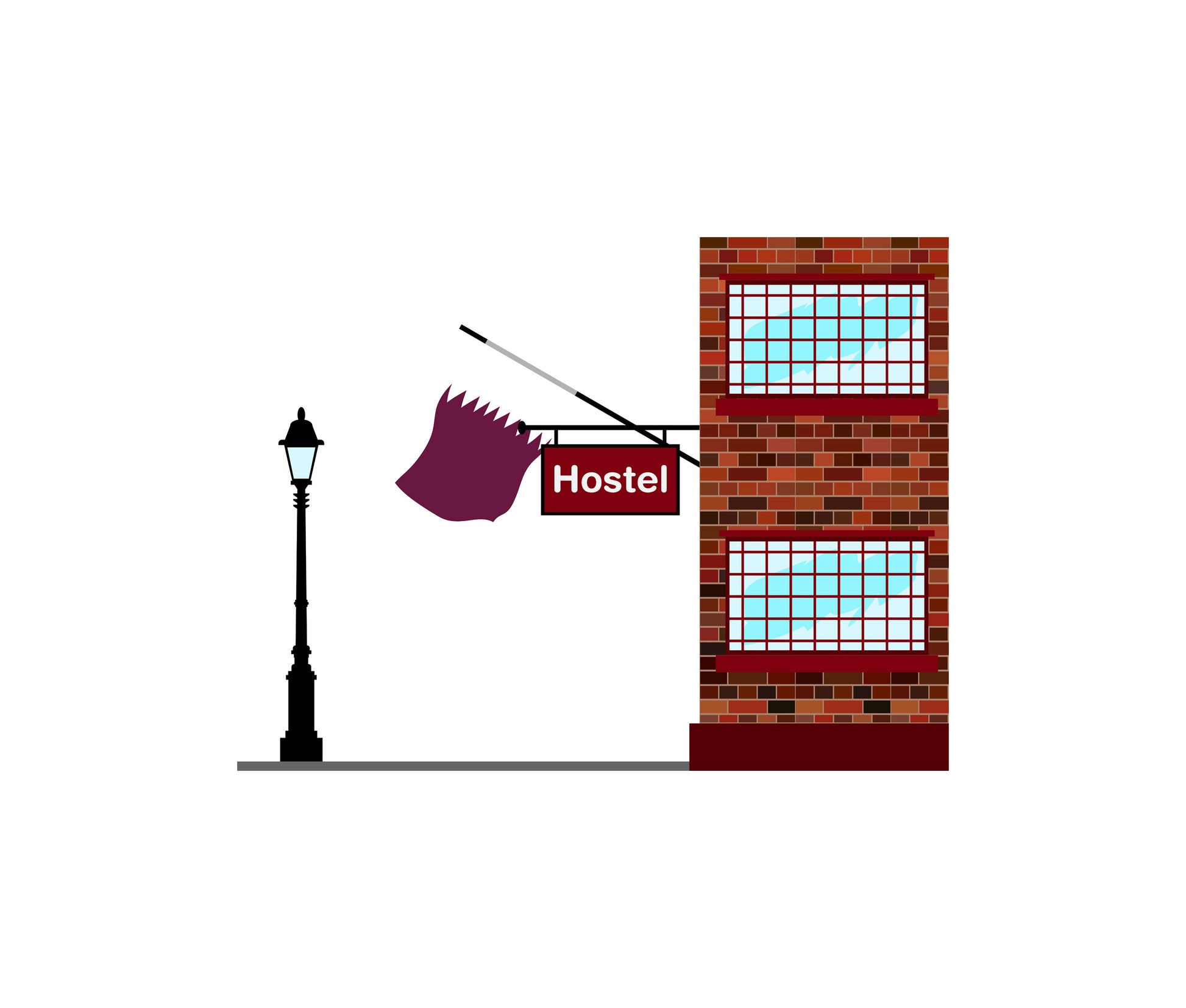 Qatar World Hostels Vector Illustrations | Hostel Buildings & Accommodation Collection