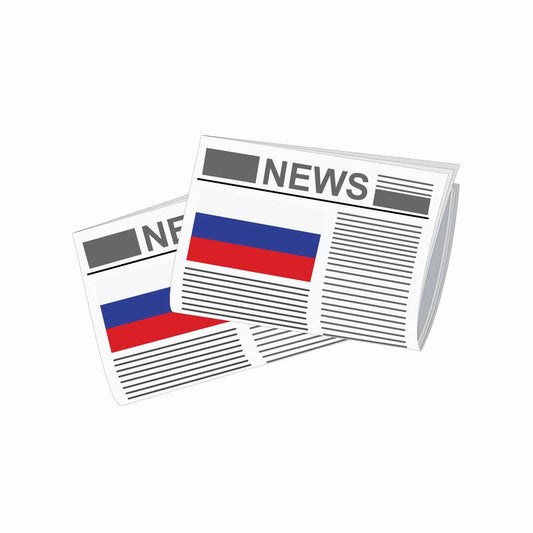 Russia Newspapers Vector Illustration