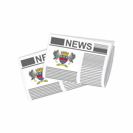 Saint Barthelemy Newspapers Vector Illustration