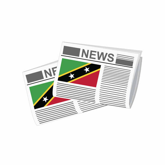 Saint Kitts and Nevis Newspapers Vector Illustration