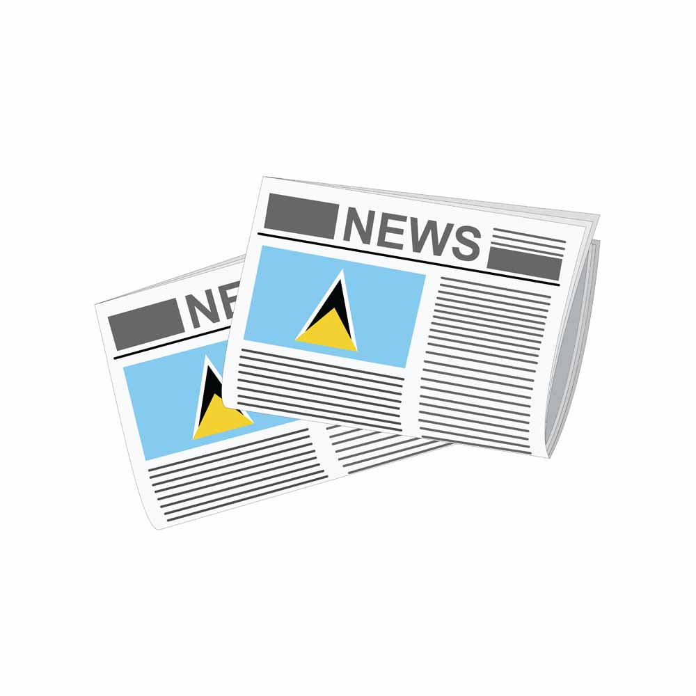 Saint Lucia World Newspapers Vector Illustrations | Global Newspaper & Press Collection