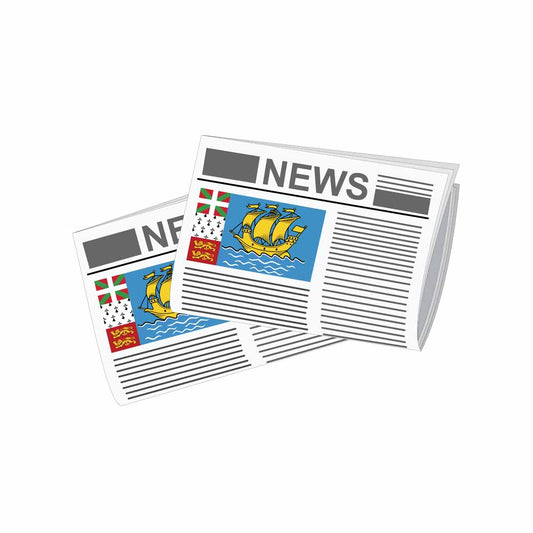 Saint Pierre and Miquelon Newspapers Vector Illustration