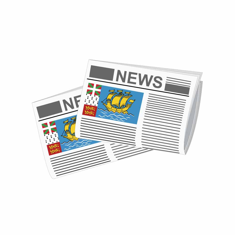 Saint Pierre and Miquelon World Newspapers Vector Illustrations | Global Newspaper & Press Collection
