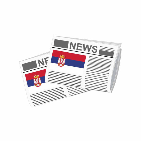 Serbia Newspapers Vector Illustration