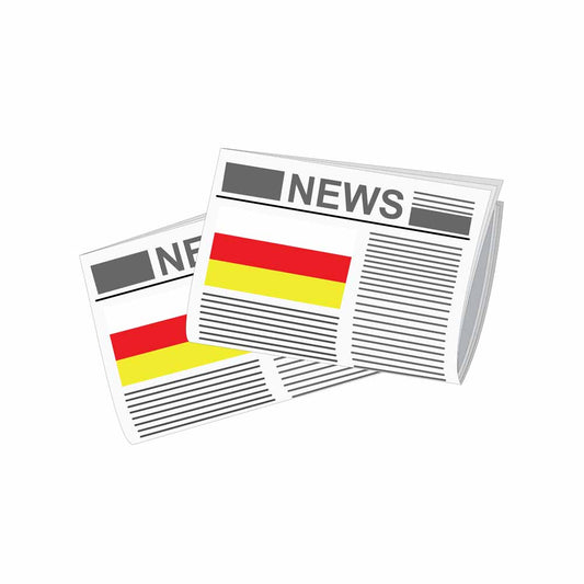 South Ossetia Newspapers Vector Illustration