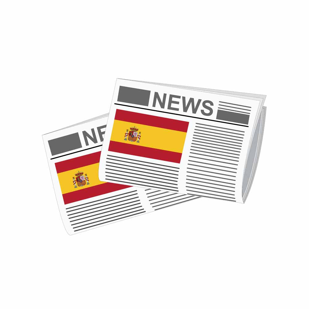 Spain Newspapers Vector Illustration