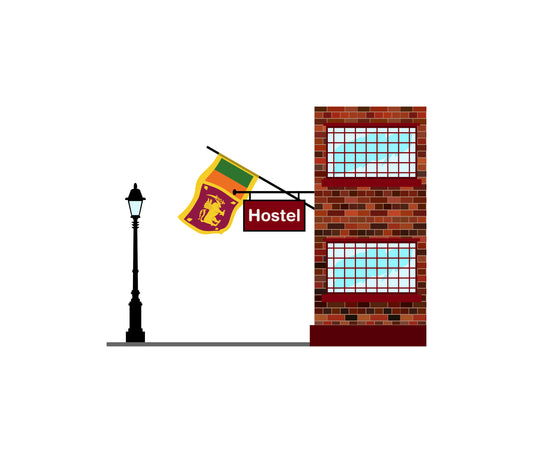 Sri Lanka Hostels Hotel Vector Illustration