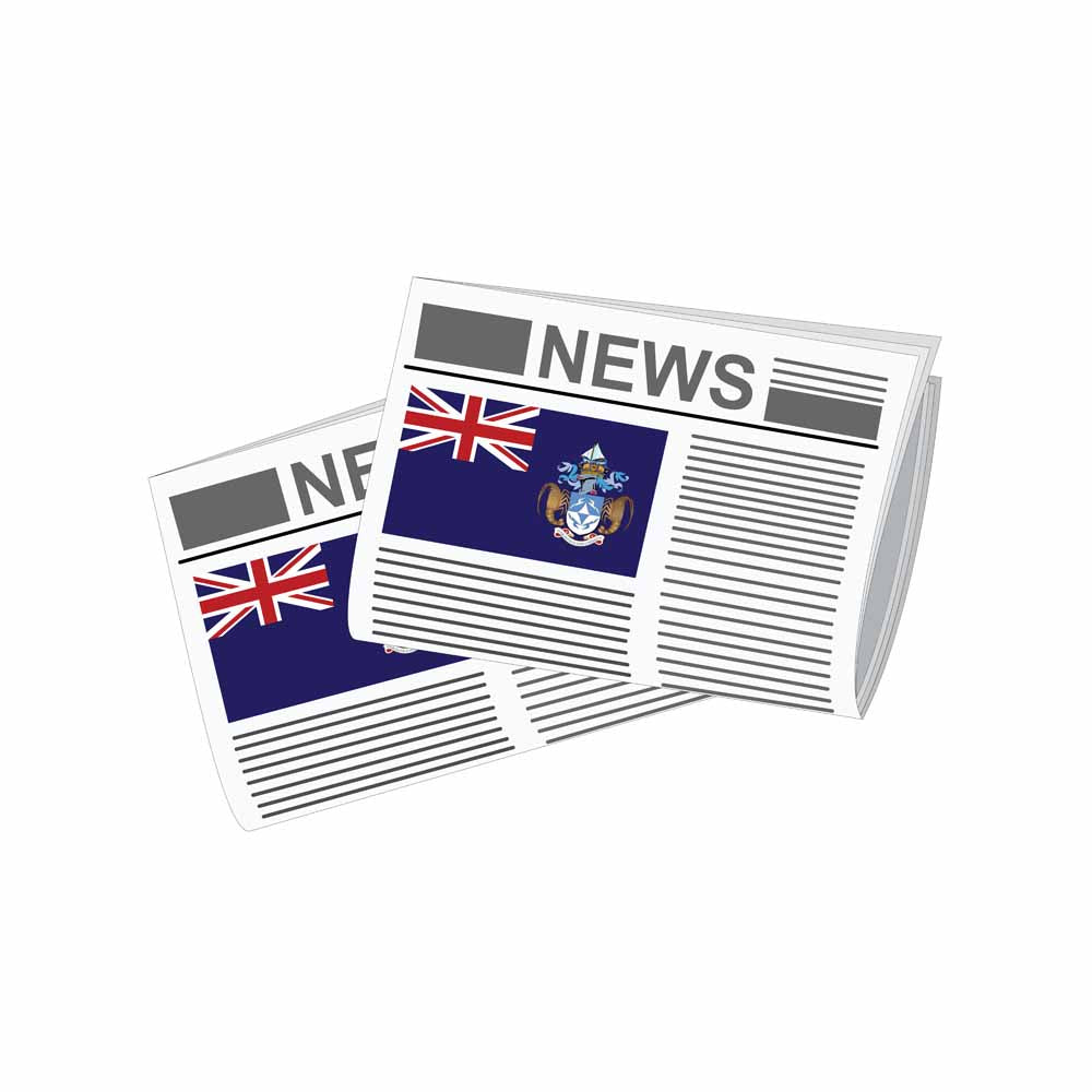 Tristan da Cunha Newspapers Vector Illustration