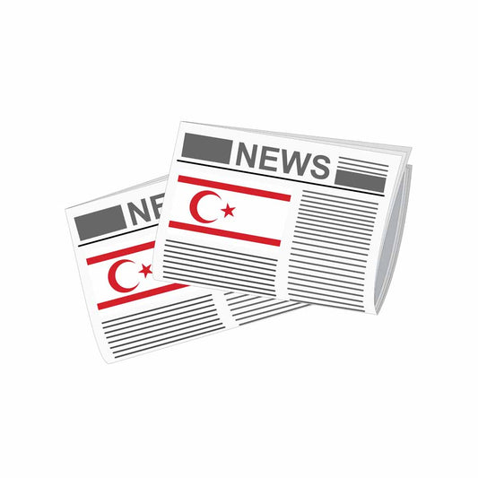 Turkish Republic of Northern Cyprus Newspapers Vector Illustration
