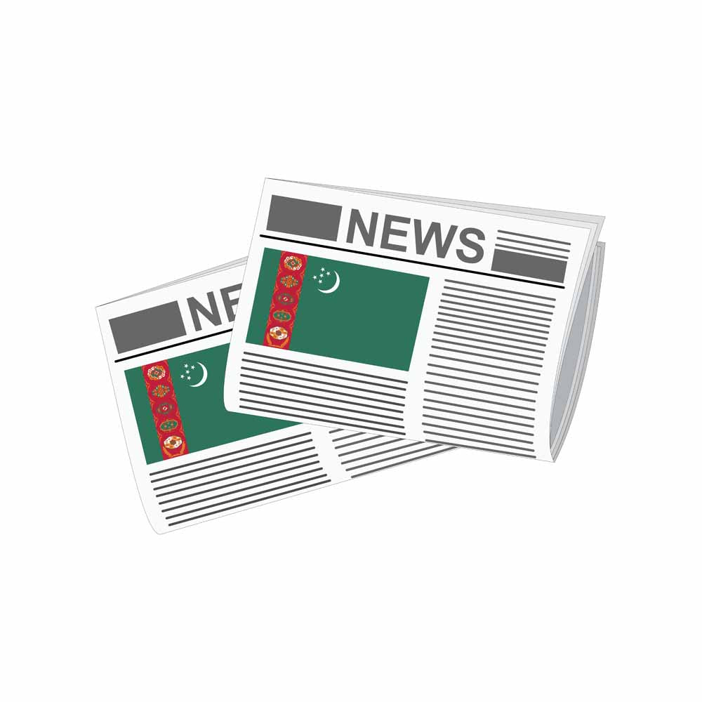 Turkmenistan World Newspapers Vector Illustrations | Global Newspaper & Press Collection