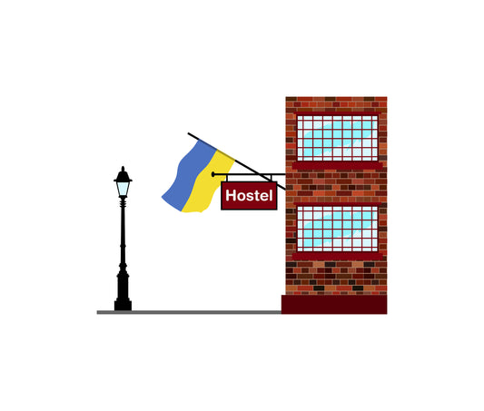 Ukraine Hostels Hotel Vector Illustration