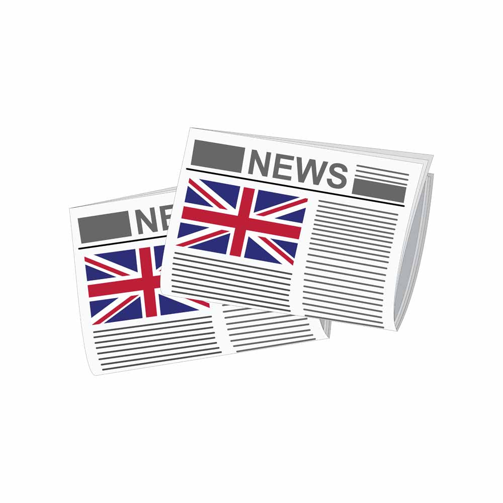 United Kingdom World Newspapers Vector Illustrations | Global Newspaper & Press Collection
