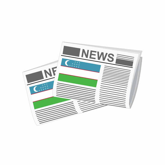 Uzbekistan Newspapers Vector Illustration