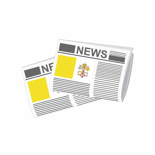 Vatican City Holy See Newspapers Vector Illustration