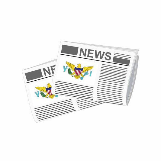 Virgin Islands US Newspapers Vector Illustration